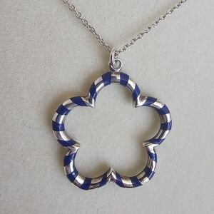 Tiffany & Co. Picasso Palina Blue Enamel, 18in Necklace, EUC